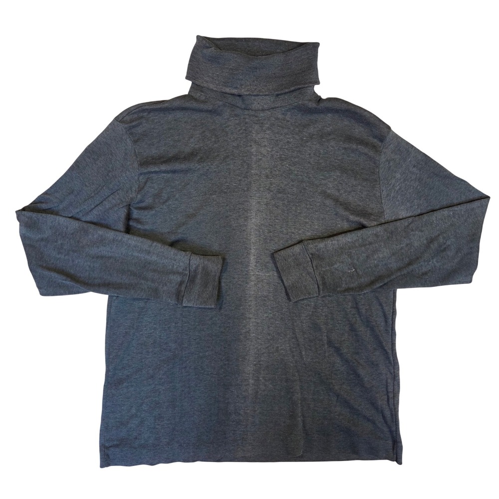 Ed Burt Turtles Charcoal Gray Long Sleeve Turtleneck Top Small Vintage Retro